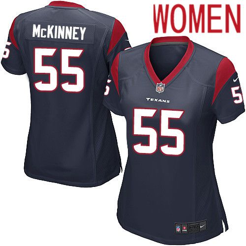 Women Houston Texans 55 Benardrick McKinney Nike Navy Player Game NFL Jersey